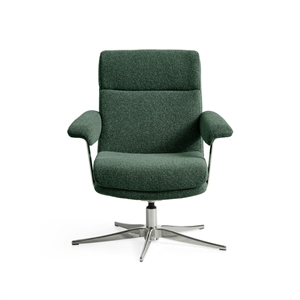 CALLUM STOL M/ TILTFUNKTION - POLERET KROM - WINTHER MOSS STOF - STÆRK PRIS